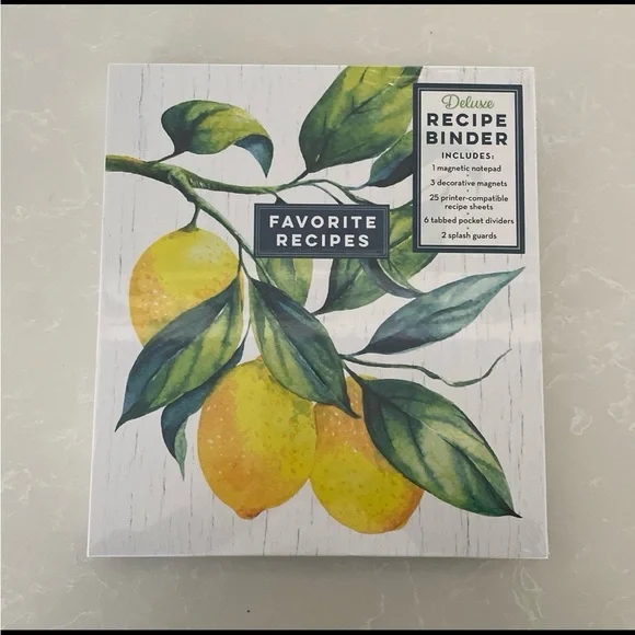 Deluxe Recipe Binder with Lemons Design - Picture 1 of 8